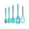 Kit Utensílios Silicone Cozinha 5 Peças:azul - 4