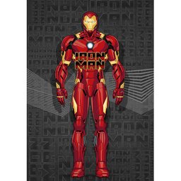 Colcha Solteiro Portallar Fun Flanela + Fronha Localizada Marvel Iron Man Cinza - 2