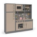 Ver imagem 5 de Cozinha Infantil Completa C/ Microondas Forno Fogão e Refrigerador Helena Cinza