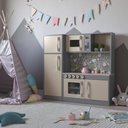 Ver imagem 2 de Cozinha Infantil Completa C/ Microondas Forno Fogão e Refrigerador Helena Cinza
