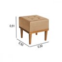 Ver imagem 3 de Puff Quadrado Acquablock Sala Quarto Banqueta Decorativo Terra Cotta