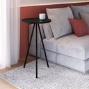 Ver imagem 1 de Mesa Lateral Redonda Alta Industrial 