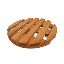 Ver imagem 1 de Suporte Vaso Redondo 34cm Rodas Cristal Mogno