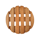 Ver imagem 2 de Suporte Vaso Redondo 34cm Rodas Cristal Mogno