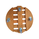 Ver imagem 4 de Suporte Vaso Redondo 34cm Rodas Cristal Mogno