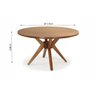 Mesa Madeira Maciça 4 Lugares Redonda Delfos  - 3