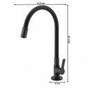 Ver imagem 3 de Torneira para Cozinha com Bica Autralis Preto/Matte Meber Metais