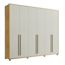 Ver imagem 2 de Guarda-Roupa 6 Portas 4 Gavetas Pervoi Bege/Ipê/Sabbia