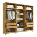 Ver imagem 6 de Guarda-Roupa 6 Portas 4 Gavetas Pervoi Bege/Ipê/Sabbia