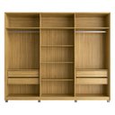 Ver imagem 4 de Guarda-Roupa 6 Portas 4 Gavetas Pervoi Bege/Ipê/Sabbia