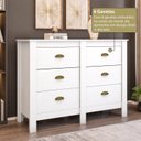 Ver imagem 7 de Cômoda para Quarto com 6 Gavetas Floratta Branco