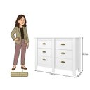 Ver imagem 3 de Cômoda para Quarto com 6 Gavetas Floratta Branco