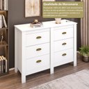 Ver imagem 6 de Cômoda para Quarto com 6 Gavetas Floratta Branco