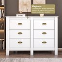 Ver mais imagens de Cômoda para Quarto com 6 Gavetas Floratta Branco
