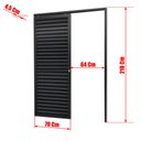 Ver imagem 4 de Porta de Correr Suspensa Veneziana Dir L.25 Preta 210x70 Brimak