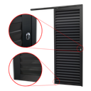 Ver imagem 3 de Porta de Correr Suspensa Veneziana Dir L.25 Preta 210x70 Brimak