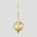 Ver mais imagens de Pendente Lustre On Loop Dourado com Globo de Vidro Ambar