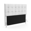 Ver imagem 1 de Cabeceira Soraya 160 para Cama Queen A-013 Couro Branco Aradecor