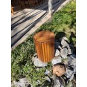 Ver imagem 2 de Banco Redondo Ripado em Madeira Maciça de Demolição