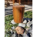 Ver imagem 1 de Banco Redondo Ripado em Madeira Maciça de Demolição