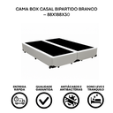 Ver imagem 3 de Cama Box Casal Bipartida 138x188cm Branco – Base Reforçada