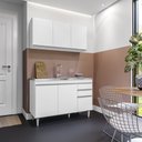 Ver imagem 1 de Kit de Cozinha Melissa 120cm 6 Portas 2 Gavetas Branco Maderatto Móveis