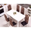 Ver imagem 2 de Kit 6 Capas Encosto de Cadeira de Aço Tubular Cozinha Malha Gel Estampa 5 Folhas Marrom