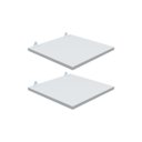Ver imagem 1 de Kit 2 Prateleira Branca 30X30 + Suporte Flutuante Mdf Organizadora Decoração Cozinha Banheiro Sala
