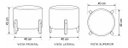 Ver imagem 2 de Kit 2 Puff Thor Decor Sala Quarto Casa Renassi Sued Vermelho Vermelho