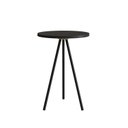Ver imagem 2 de Mesa Lateral Redonda Baixa Industrial Preto