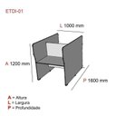 Ver imagem 7 de Conjunto Escritório 4 Peças 2 Mesas Estação de Trabalho e 2 Complementos de Mesa Espresso Móveis Cinza