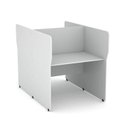 Ver imagem 6 de Conjunto Escritório 4 Peças 2 Mesas Estação de Trabalho e 2 Complementos de Mesa Espresso Móveis Cinza
