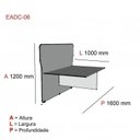 Ver imagem 5 de Conjunto Escritório 4 Peças 2 Mesas Estação de Trabalho e 2 Complementos de Mesa Espresso Móveis Cinza
