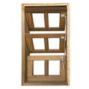 Ver imagem 2 de Janela de Madeira Vitro Capelinha Basculante Reto de Itaúba Batentes de 14 Cm-0.40(l)x1.20(a)