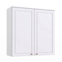 Ver imagem 2 de Armário Aéreo para Cozinha 2 Portas 80cm Americana Branco
