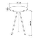 Ver imagem 3 de Mesa Lateral Redonda Baixa Industrial Marrom