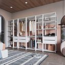 Ver imagem 2 de Kit Estante Closet com 6 Gavetas e 4 Cabideiros 3,20 M Cor:branco