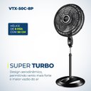 Ver imagem 4 de Ventilador Coluna 50cm Super Turbo 8 Pás 150w 127v Vtx-50c-8p Mondial