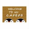 Tapete Capacho Divertido Welcome To My Cafofo Pinguins Lgbt.:verde Bandeira - 3