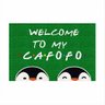 Tapete Capacho Divertido Welcome To My Cafofo Pinguins Lgbt.:verde Bandeira - 2
