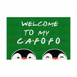 Tapete Capacho Divertido Welcome To My Cafofo Pinguins Lgbt.:verde Bandeira - 2 Tapete Capacho Divertido Welcome To My Cafofo Pinguins Lgbt.:verde Bandeira - 2