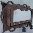 Ver imagem 2 de Porta Chaves Correspondência Com Imã - Marrom