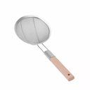Ver imagem 1 de Peneira Escumadeira Malha Fina Frituras Inox e Madeira 16cm