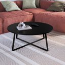 Ver imagem 1 de Mesa de Centro Redonda Industrial Complementos Preto