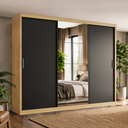 Ver imagem 1 de Guarda Roupa Casal Paris 3 Portas de Correr 2 Gavetas com Espelhoteka/Onix