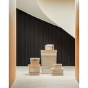 Ver imagem 2 de Cesto de Roupas Grid Com Tampa De Bambu 49l Bege - OU