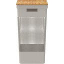 Ver imagem 4 de Cesto de Roupas Grid Com Tampa De Bambu 49l Bege - OU
