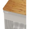 Cesto de Roupas Grid Com Tampa De Bambu 49l Bege - OU - 3