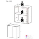 Ver imagem 4 de Gabinete Banheiro 2 Portas Suspenso 63Cm Multimóveis V5007 Branco Branco