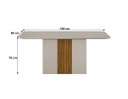 Ver imagem 3 de Mesa Doha 1,60 Off/decor Tampo Off C/vidro 6 Cadeiras Doha